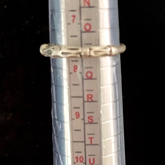Sterling Silver Knotted Rope Women's Ring Stamped 925 Knot Design Bali Balinese - Picture 14 of 15